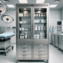 Armoires en acier inoxydable pour salle d’opération