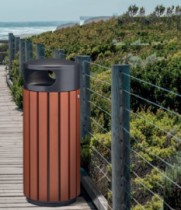 Mobiliers urbains en matériaux recyclés