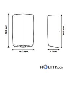 sèche-mains-électrique-pour-toilettes-publiques-h33-127-dimensions