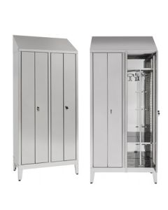 Armoire-vestiaire-en-acier-inoxydable-biplace-avec-toit-incliné-h11161