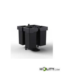 Conteneur tri sélectif extérieur 4 x 73 L h1025_08