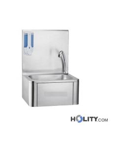 lave-mains en-acier-inox-à commande-fémorale