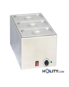 Réchaud-de-type-bain-marie-avec-trois-récipients-GN-1/3-h11023