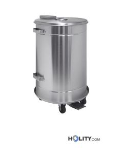 Poubelle étanche en acier inox h11102