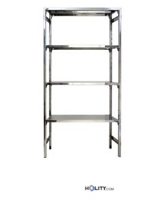 Etagère-en-acier-inoxydable-AISI304-4-étagères-lisses-95x40xh180-cm-h11120