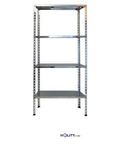 Rayonnage-en-inox-à-boulons-avec-4-étagères-lisses-80x40xh180-cm-h11131