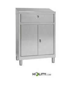 Armoire-pupitre-datelier-en-acier-inox-AISI-304-2-portes-avec-tiroir-h111_124