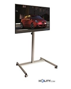 Borne-porte-TV-rotative-à-hauteur-réglable-sur-roulettes-h12536