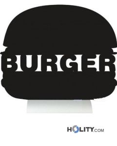 Tableau de table en aluminium hamburger  h14875
