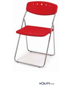 chaise-pliante-avec-cadre-chromé-h15956