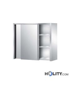 meuble-haut-inox-avec-portes-coulissantes-2-étagères-h31417