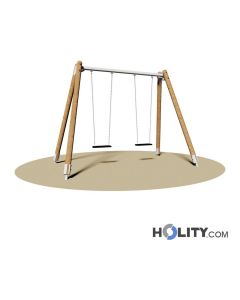 balançoire-à-2-places-en-bois-et-acier-h350-105