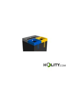 Conteneur de tri sélectif 3 compartiments h424_136
