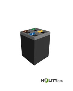 Conteneur tri sélectif 4 compartiments h424_137