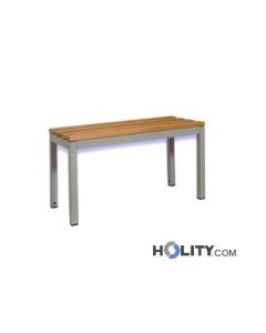 banc de vestiaire avec assise en bois-h471-08