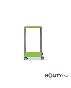 chariot-de-service-acier-inox-2-étages-coloré-h707_05-vert