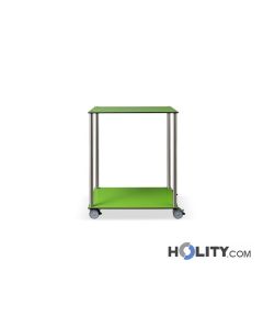 chariot-de-service-salle-inox-2-étages-coloré-h707_07-vert