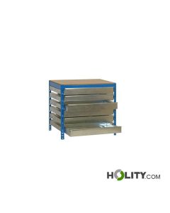 Banco da lavoro con cassetti h965_23