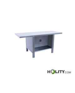 Banco da lavoro con piano metallico h965_24