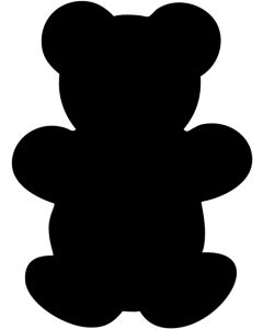 Tableau adhésif en forme d'ours h14847 