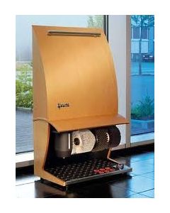 Cireuse à chaussures automatique en bois avec 3 brosses et distributeur de cirage h14209