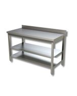 table-de-préparation-inox-avec-rebord-et-2-étagères-h35709