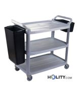 Chariot-de-service-en-plastique-à-trois-plateaux-h099917