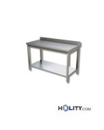 table-de-travail-inox-L.-150-cm-avec-1-étagère-et-rebord-h111_103