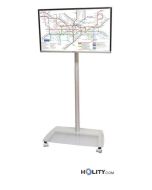 Borne-porte-TV-à-hauteur-réglable-inclinable-et-pivotante-h12525
