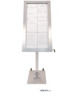 Tableau d'affichage LED 6A4 en acier inox brossé h14815 