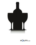 Tableau de table en aluminium vin h14872