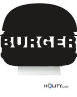 Tableau de table en aluminium hamburger  h14875