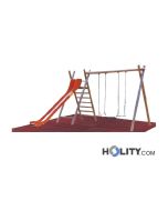 balançoire-2-places-avec-tobogan-h17205