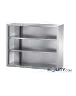 placard-haut-en-inox-ouvert-2-étagères-h31421