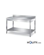 table-de-préparation-avec-1-étagère-inférieure-et-rebord-h31426