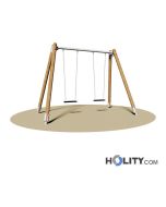 balançoire-à-2-places-en-bois-et-acier-h350-105