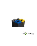 Conteneur de tri sélectif 3 compartiments h424_136