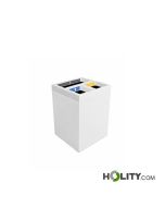 Conteneur de tri sélectif de couleur blanche h424_138