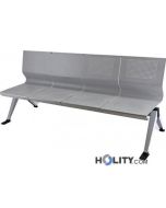 banc-pour-salle-d'attente-à-4-places-avec-structure-en-acier-chromé-h44933