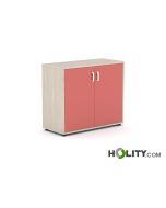meuble-pour-ecole-maternelle-avec-portes-rouge-argile-h979-07