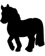 Tableau adhésif en forme de cheval h14845