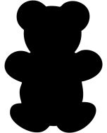 Tableau adhésif en forme d'ours h14847 