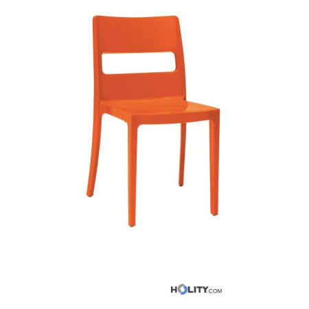 Chaise design en polypropylene -h7422-orange
