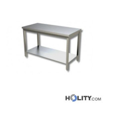 table-de-travail-inox-L.-160-cm-avec-1-étagère-h111_100