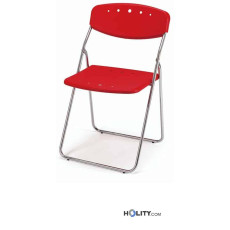 chaise-pliante-avec-cadre-chromé-h15956