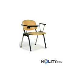 chaise-de-réunion-en-bois-avec-tablette-h43302