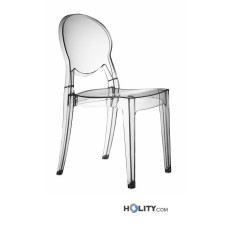 Chaise design en polycarbonate -h7407-trasparente-fumè