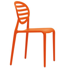 Chaise moderne en polypropylene renforce h7418-orange