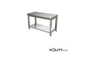 table-de-travail-inox-L.-160-cm-avec-1-étagère-h111_100