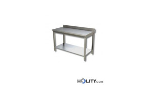 table-de-travail-inox-L.-110-cm-avec-1-étagère-et-rebord-h111_101